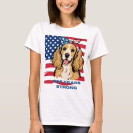 Patriotischer Cocker Spaniel  T-Shirt