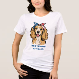 Patriotischer Cocker Spaniel  Tri-Blend Shirt