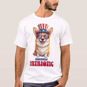 Patriotischer Corgi - Pawsitiv Patriotisch T-Shirt