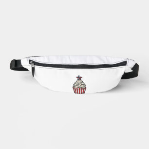 Patriotischer Cupcake Vintage Gravur Fourth of Jul Bauchtasche