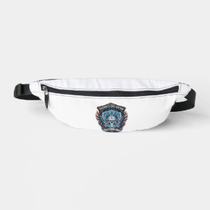 Patriotischer Cyber-Liberty-Totenkopf-Cyberpunk-Zu Bauchtasche