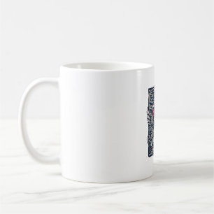 Patriotischer Cyber-Liberty-Totenkopf Cyberpunk Zu Kaffeetasse