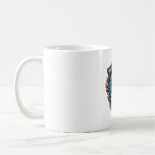 Patriotischer Cyber-Liberty-Totenkopf-Cyberpunk-Zu Kaffeetasse