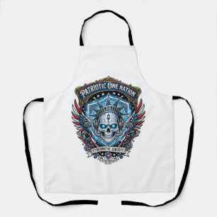 Patriotischer Cyber-Liberty-Totenkopf-Cyberpunk-Zu Schürze