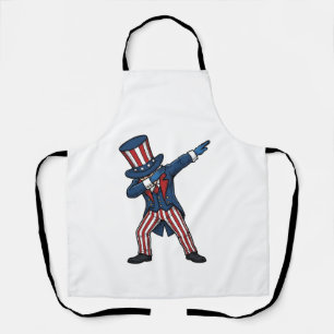 Patriotischer Dabbing-Charakter Vintage-Vektor-Des Schürze