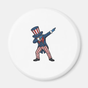 Patriotischer Dabbing-Charakter Vintage-Vektordesi Magnet