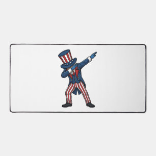 Patriotischer Dabbing-Charakter Vintage-Vektordesi Schreibtischunterlage
