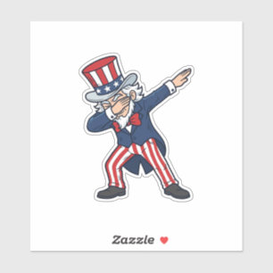 Patriotischer Dabbing Gentleman Vintage Vektor Des Aufkleber