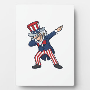 Patriotischer Dabbing Gentleman Vintage Vektor Des Fotoplatte