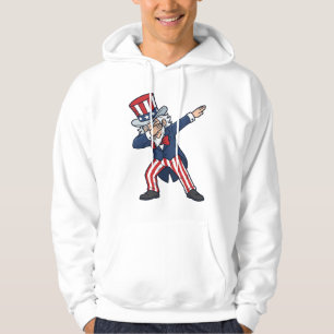 Patriotischer Dabbing Gentleman Vintage Vektor Des Hoodie