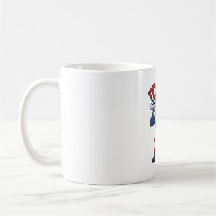 Patriotischer Dabbing Gentleman Vintage Vektor Des Kaffeetasse