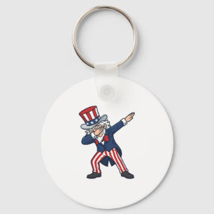 Patriotischer Dabbing Gentleman Vintage Vektor Des Schlüsselanhänger