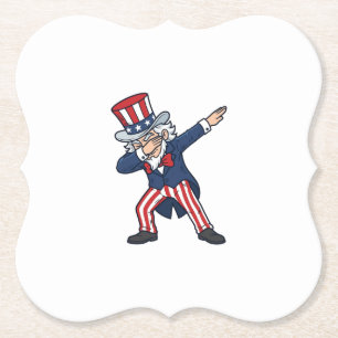 Patriotischer Dabbing Gentleman Vintage Vektor Des Untersetzer