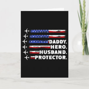 Patriotischer Daddy Beschützer Daddy US-Flagge Karte