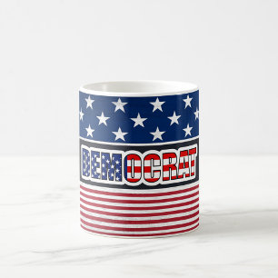 Patriotischer Demokraten-Becher Stars & Stripes Kaffeetasse