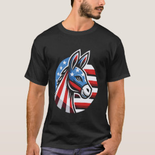 Patriotischer Demokratischer Esel T-Shirt