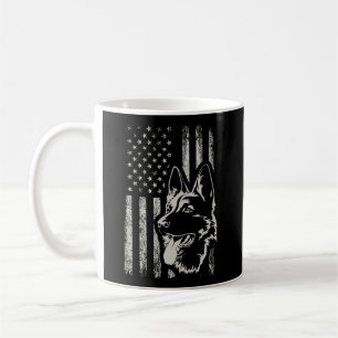 Patriotischer Deutscher Schäferhund Amerikanische Kaffeetasse