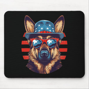 Patriotischer deutscher Schäferhund, amerikanische Mousepad