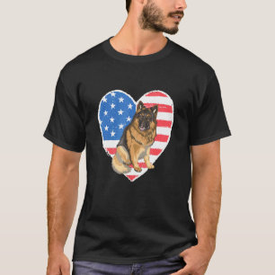 Patriotischer Deutscher Schäferhund Amerikanische T-Shirt