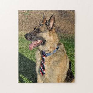 Patriotischer Deutscher Schäferhund-Retterhund Puz Puzzle