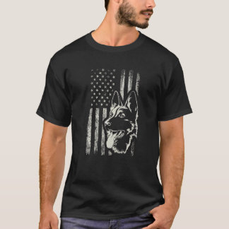 Patriotischer Deutscher Schäferhund T-Shirt