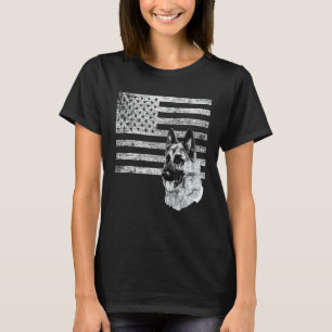 Patriotischer Deutscher Schäferhund USA Amerikanis T-Shirt