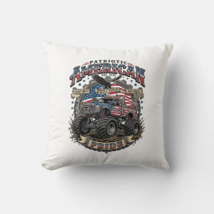 Patriotischer Diesel-Biest-Freiheits-Monster-Truck Kissen