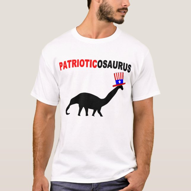 Patriotischer Dinosaurier T-Shirt (Vorderseite)