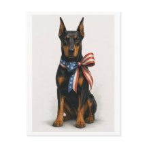 Patriotischer Dobermann Pinscher