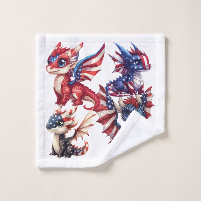 Patriotischer Drache Waschlappen (Waschlappen)