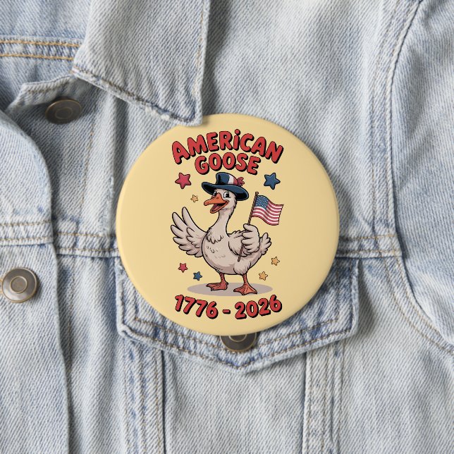 Patriotischer Dummer Gans Amerika 250. Jahrestag Button (Beispiel)