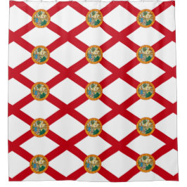 Patriotischer Duschvorhang mit Flagge von Florida