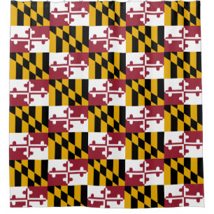 Patriotischer Duschvorhang mit Flagge von Maryland