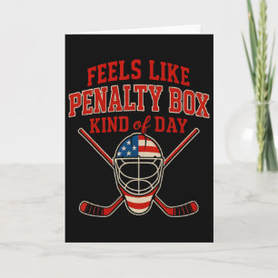 Patriotischer Eishockey 4. Juli-Flagge Lustiger Ei Karte