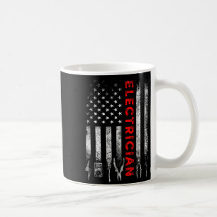 Patriotischer Elektriker Amerikanische Flagge Vate Kaffeetasse