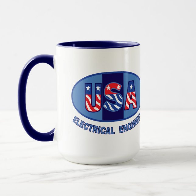 Patriotischer Elektroingenieur Tasse (Links)