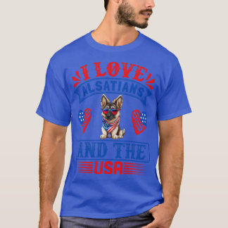 Patriotischer Elsatier Hund 1 T-Shirt