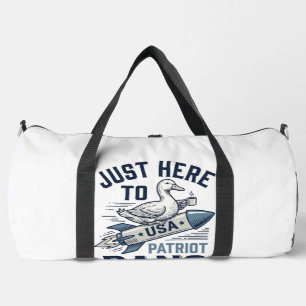Patriotischer Enten-Rakete Vintage-Vector-Shirt-De Duffle Bag