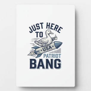 Patriotischer Enten-Rakete Vintage-Vector-Shirt-De Fotoplatte