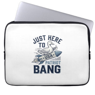 Patriotischer Enten-Rakete Vintage-Vector-Shirt-De Laptopschutzhülle
