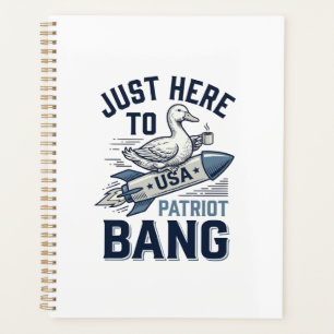 Patriotischer Enten-Rakete Vintage-Vector-Shirt-De Planer