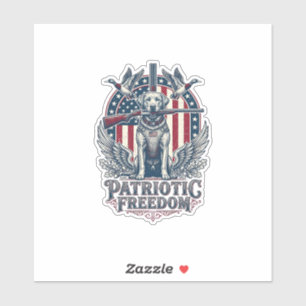 Patriotischer Entenjäger-Hund Vektorgrafik T-Shirt Aufkleber