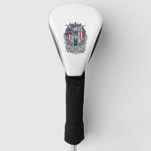 Patriotischer Entenjäger-Hund Vektorgrafik T-Shirt Golf Headcover