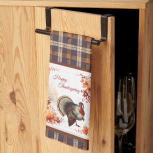 Patriotischer Erntedank der Türkei über Kariert Geschirrtuch