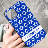 Patriotischer Fall Israel, weißer David Star / Isr