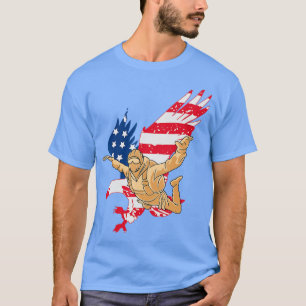Patriotischer Fallschirmspringer US-amerikanische T-Shirt