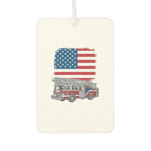 Patriotischer Feuerwehrauto Amerikanische Flagge V Autolufterfrischer