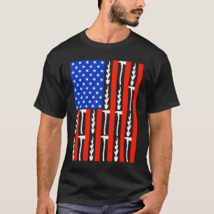 Patriotischer Feuerwehrmann US-amerikanische Flagg T-Shirt