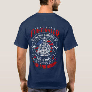 Patriotischer Feuerwehrmann Vereinigte Staaten T-Shirt