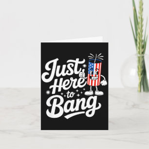 Patriotischer Feuerwerk US-Flagge lustig 4. Juli Karte